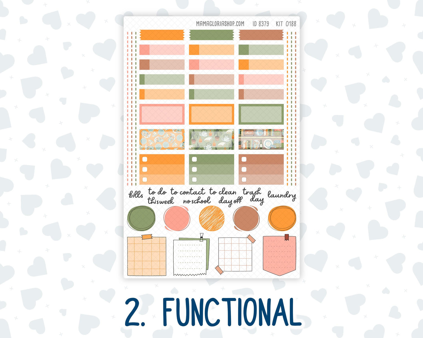 Kit 0188 Hobonichi Cousin – Weekly Kit – 1.3” Wide Columns - Cozy Nights - Fall- Autumn
