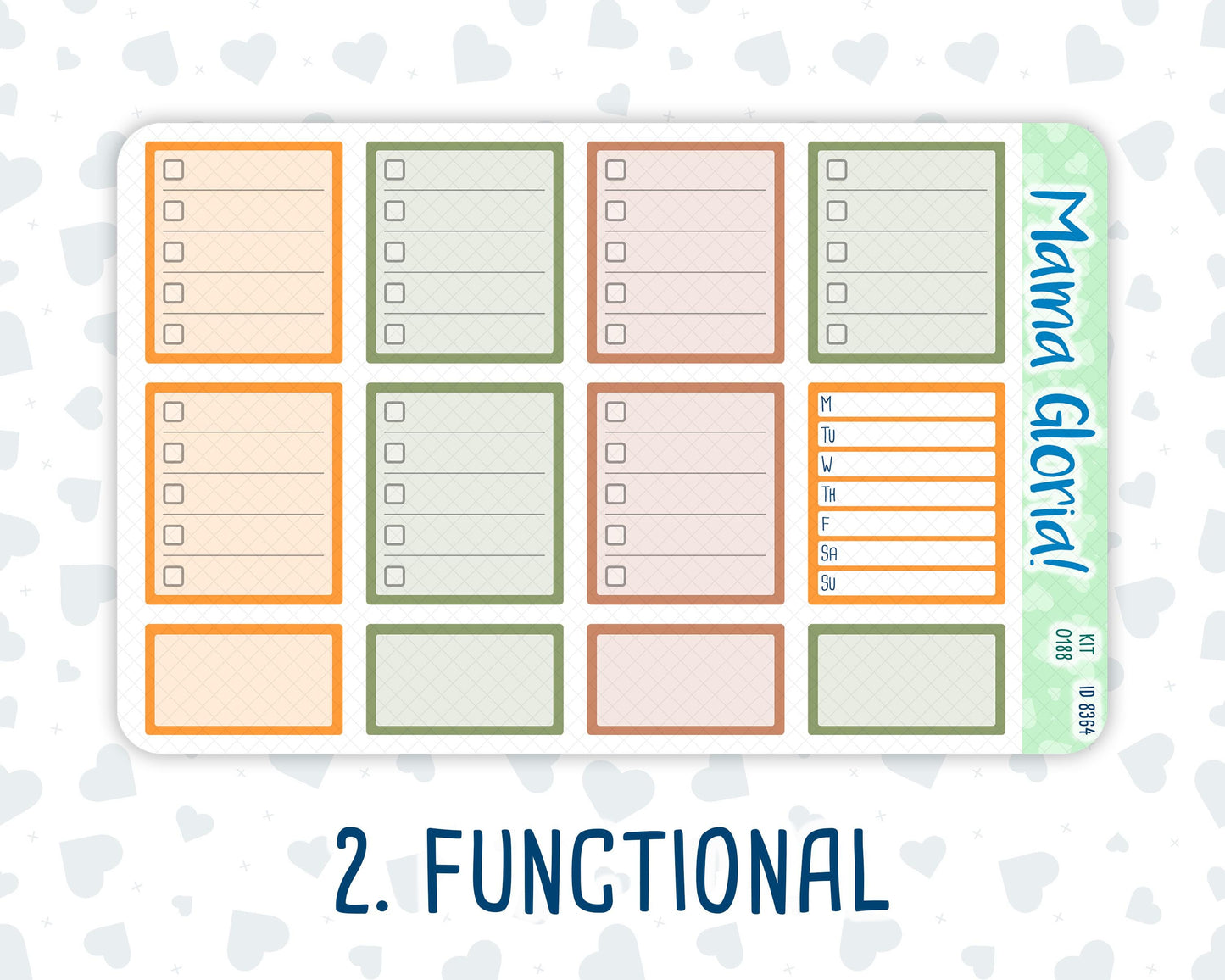 Kit 0188 - 7x9 - Cozy Nights - Weekly Kit For EC Horizontal Planners - Fall- Autumn