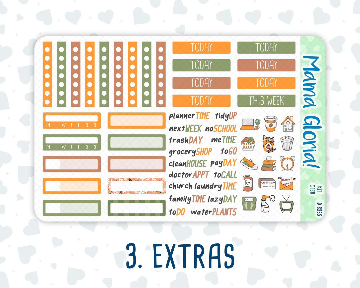 Kit 0188 - 7x9 - Cozy Nights - Weekly Kit For EC Horizontal Planners - Fall- Autumn