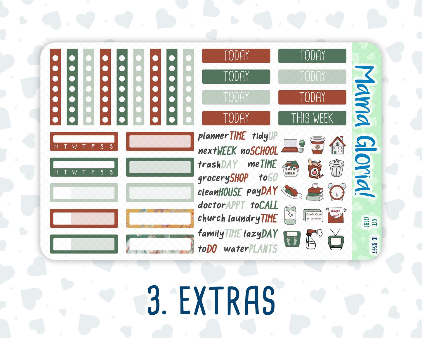 Kit 0191 - 7x9 - Autumn Harvest - Weekly Kit For EC Horizontal Planners - Fall- Autumn
