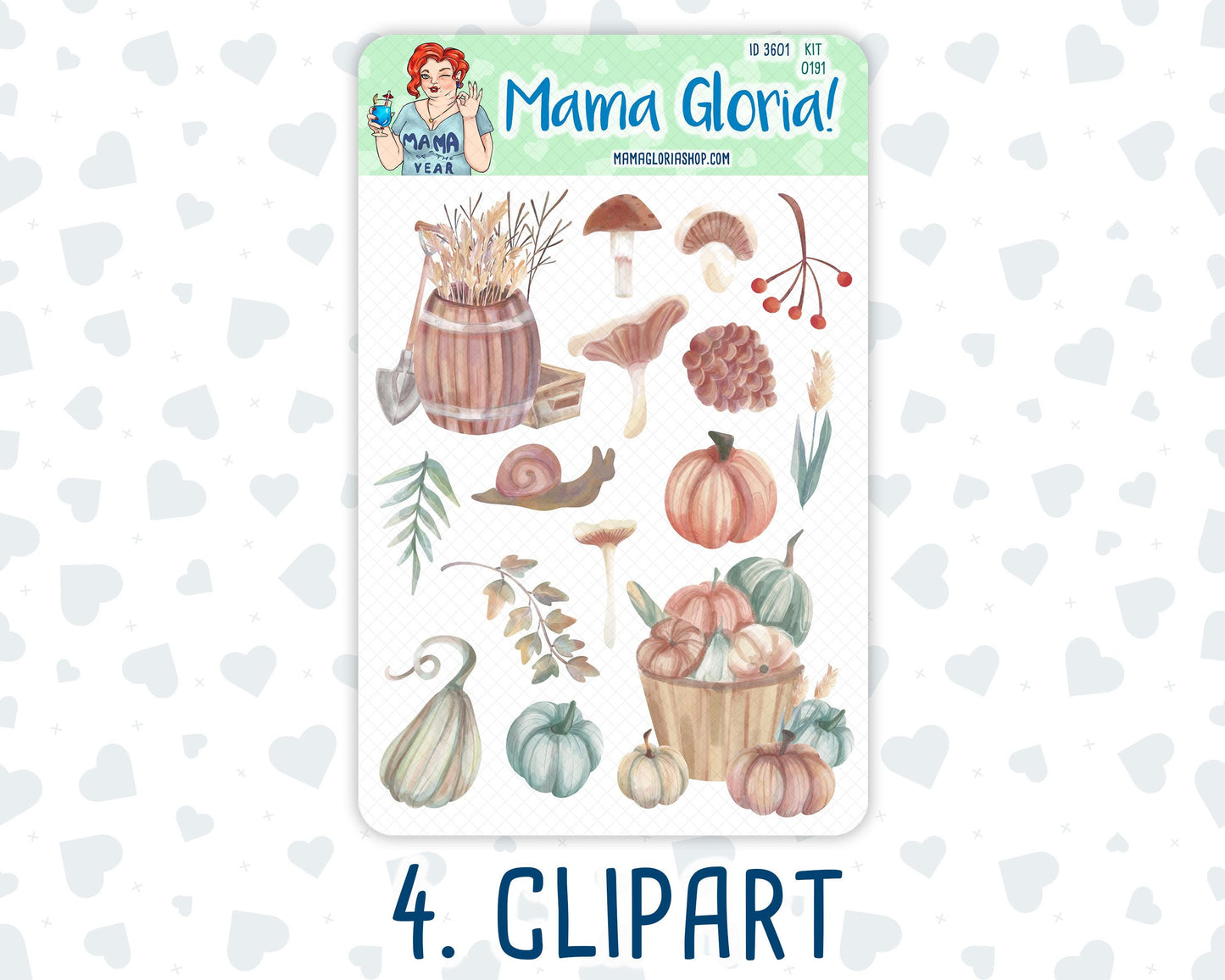 Kit 0191 - Autumn Harvest - Journaling Kit - For Planner - Notebook - Journal - Fall