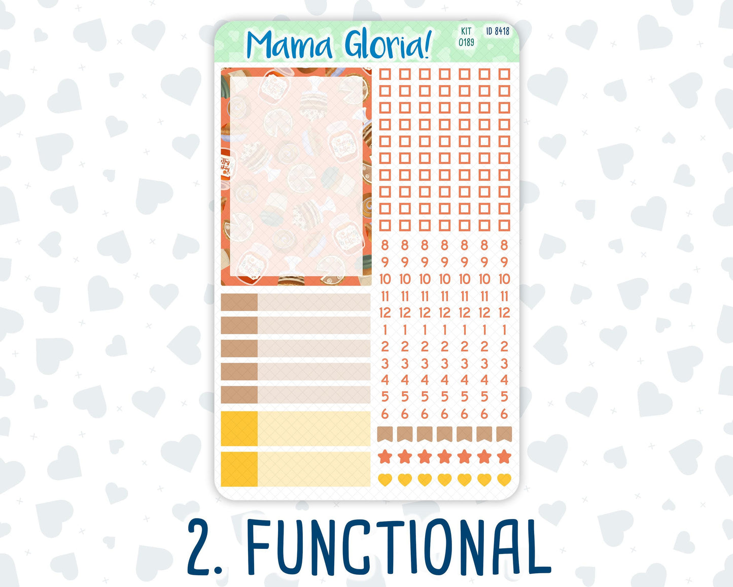 Kit 0189 - A5 Compact Vertical - Fall Backing - Weekly - October - Fall - Autumn