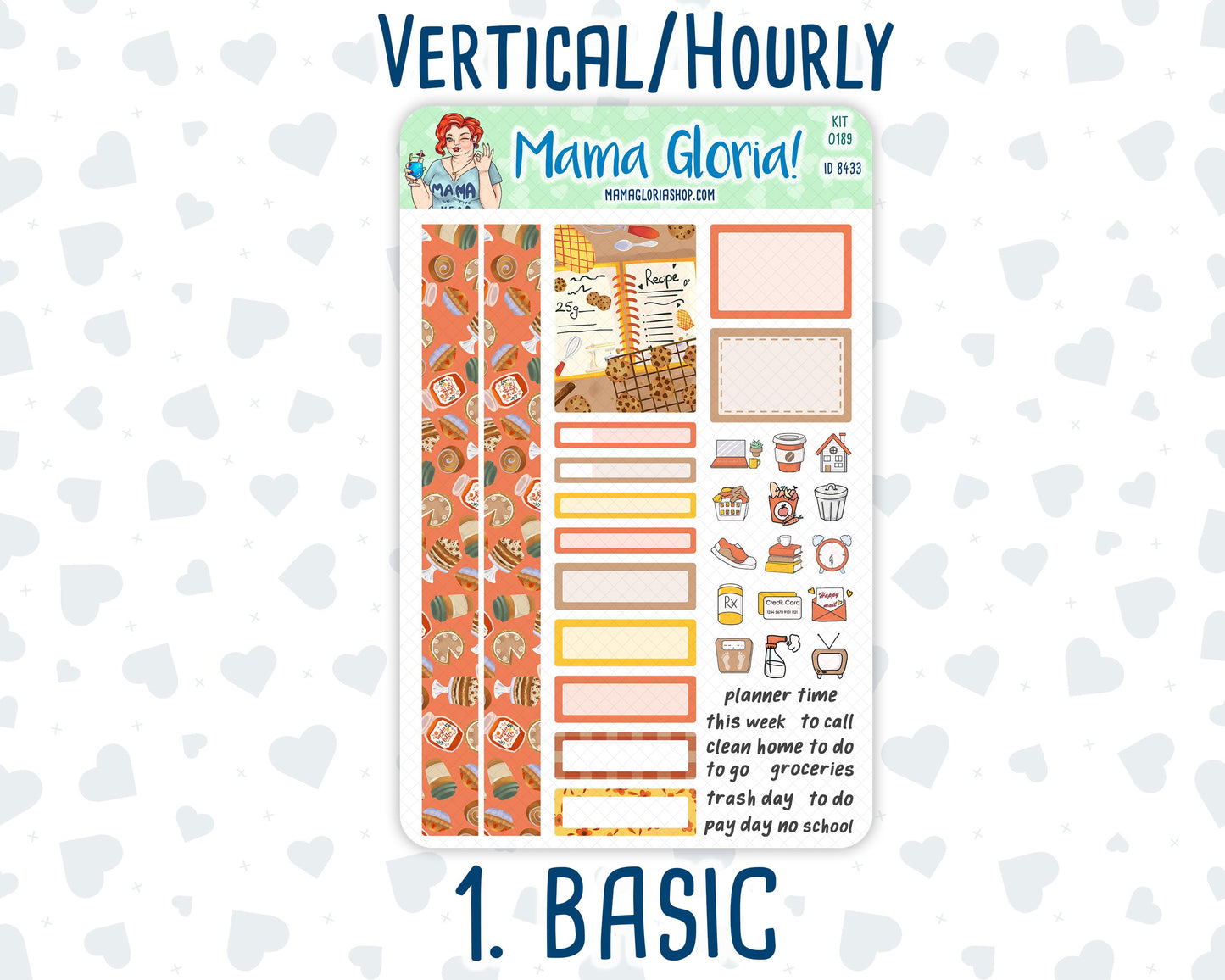 Kit 0189 - 7x9 - Fall Backing - October - Autumn - Fall - Weekly Kit For Planners