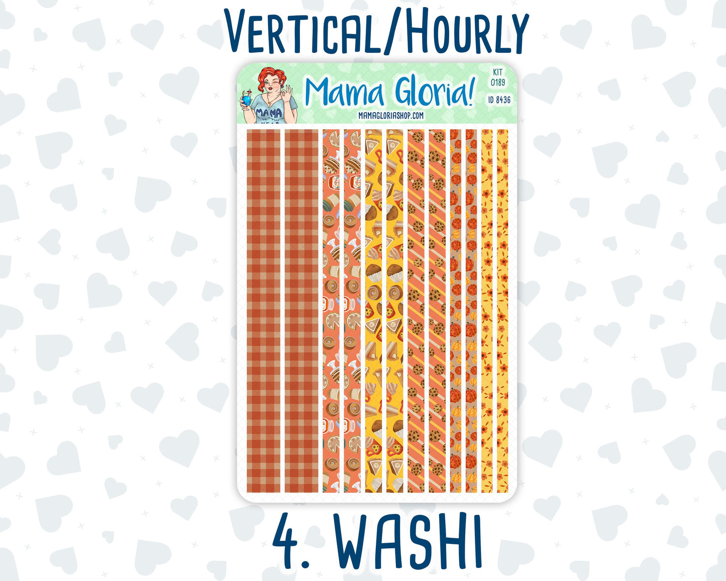 Kit 0189 - 7x9 - Fall Backing - October - Autumn - Fall - Weekly Kit For Planners