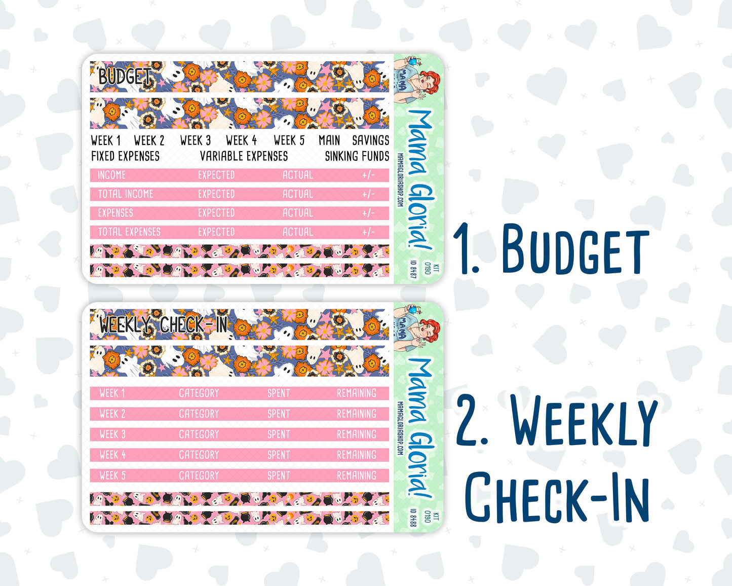 Kit 0190- Budget - Halloween Spooktacular - For 7x9 & A5 Planners - Notebooks