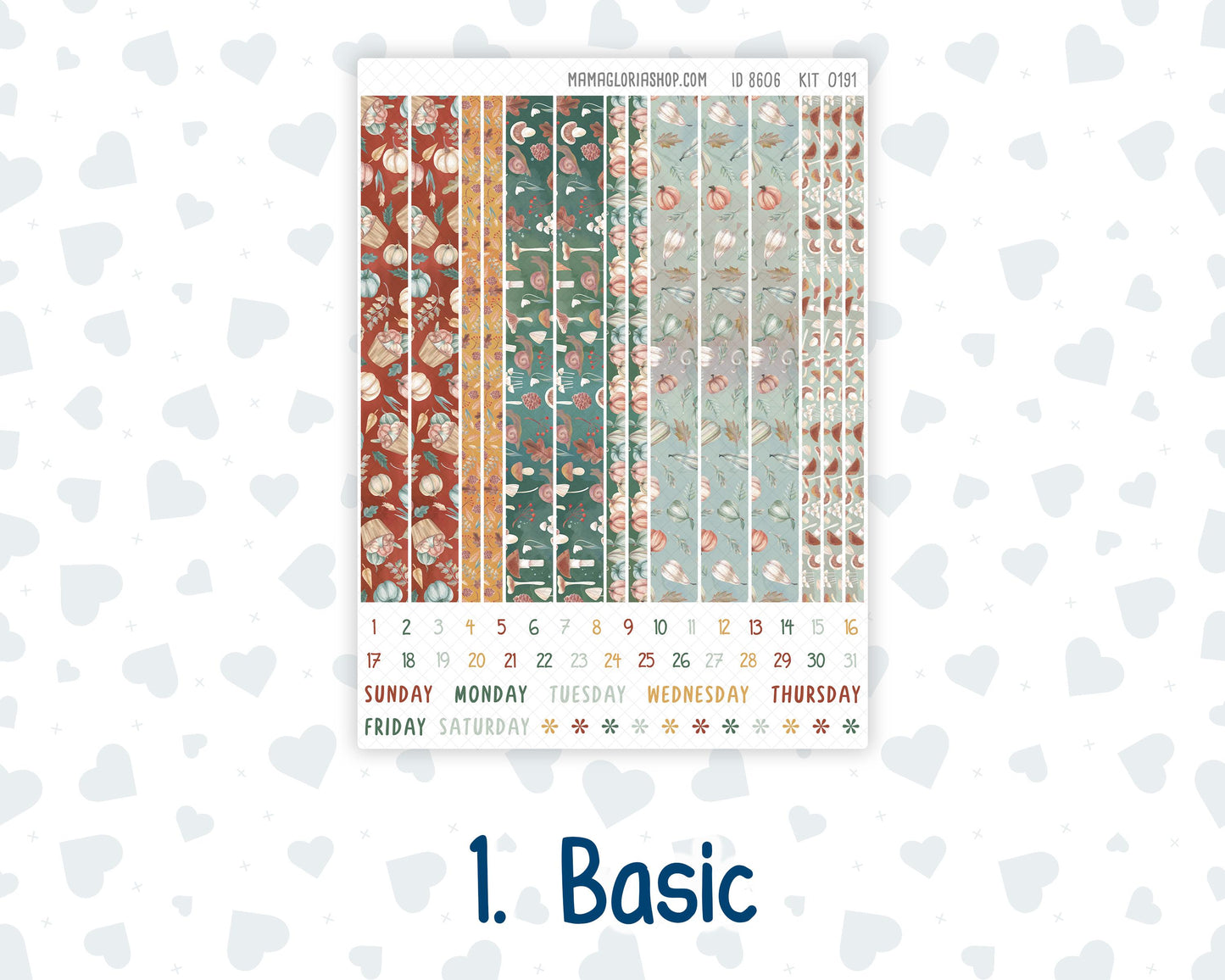 Kit 0191 A5 Plum Paper Daily - Autumn Harvest - October - Fall - Autumn - Planner