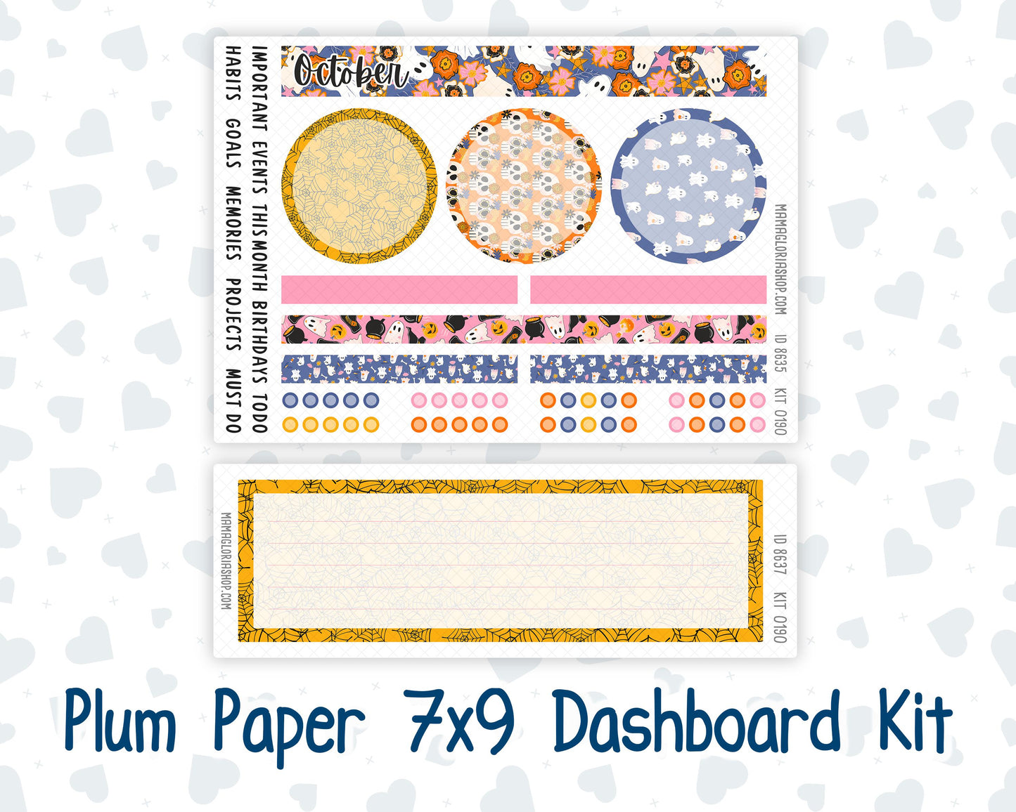 Kit 0190 Plum Paper 7x9 – Dashboard - Halloween Spooktacular - October - Autumn