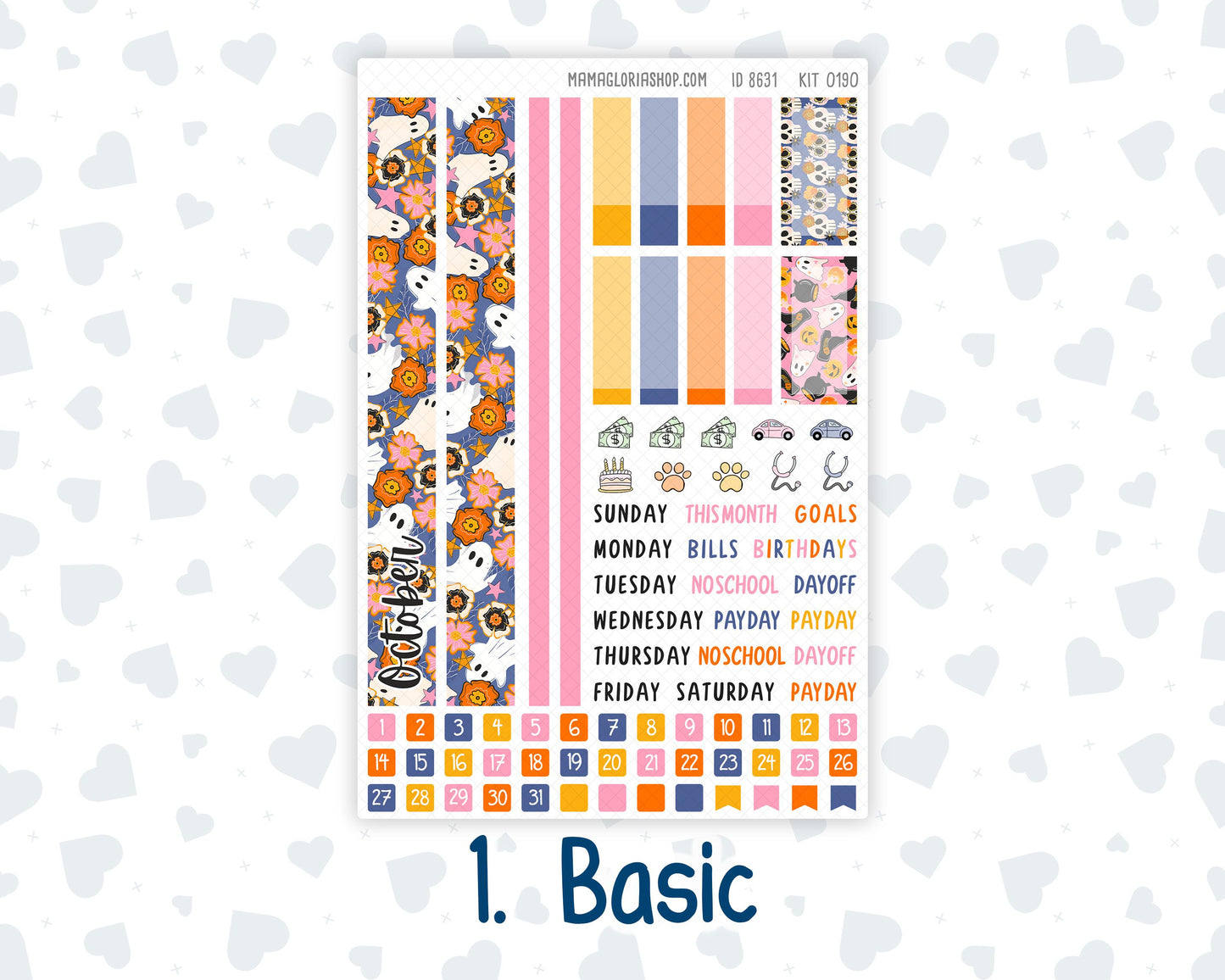 Kit 0190 Plum Paper 7x9 – Monthly - Halloween Spooktacular - October - Autumn