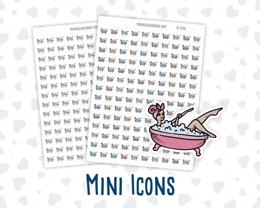 Bath Time - Doodle Icon Sticker