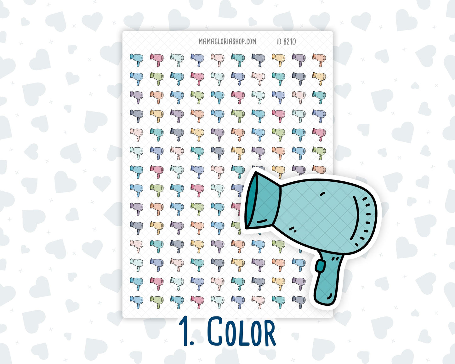 Hair APPT. - Hair Dryer - Doodle Icon Sticker