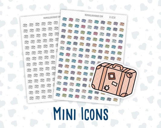 Vacation - Luggage - Travel - Suitcase - Doodle Icon Sticker