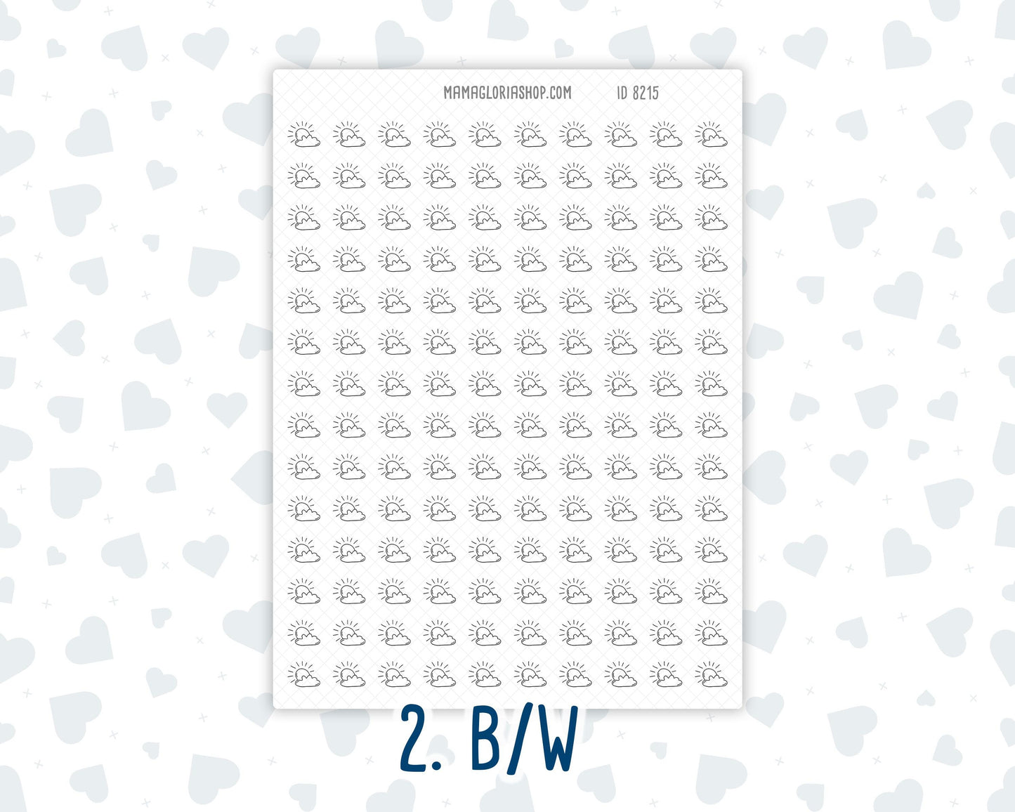 Partly Cloudy Weather - Doodle Icon Sticker