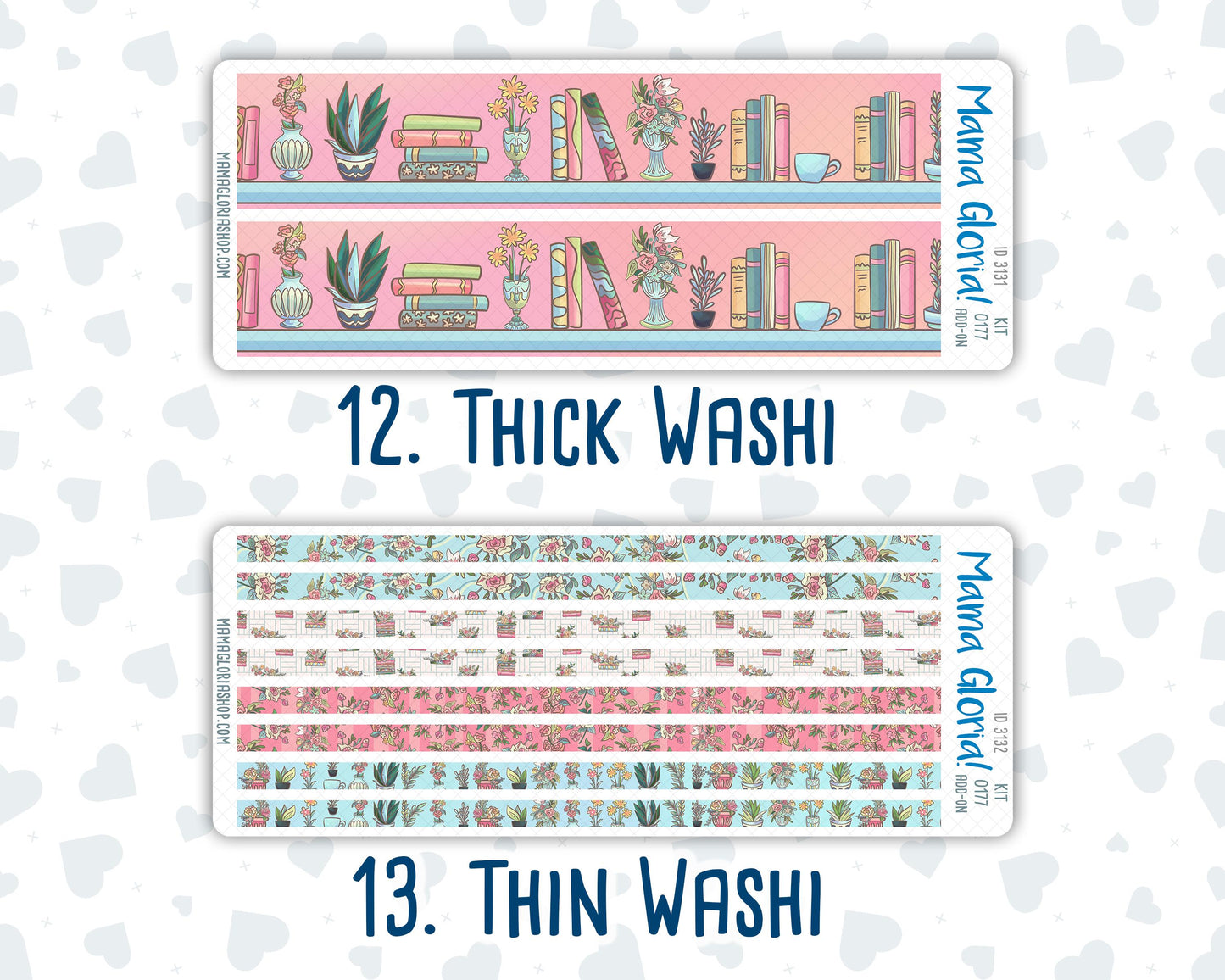 Kit 0177 Add Ons - Books&Roses- Planner Stickers - Kit 2024