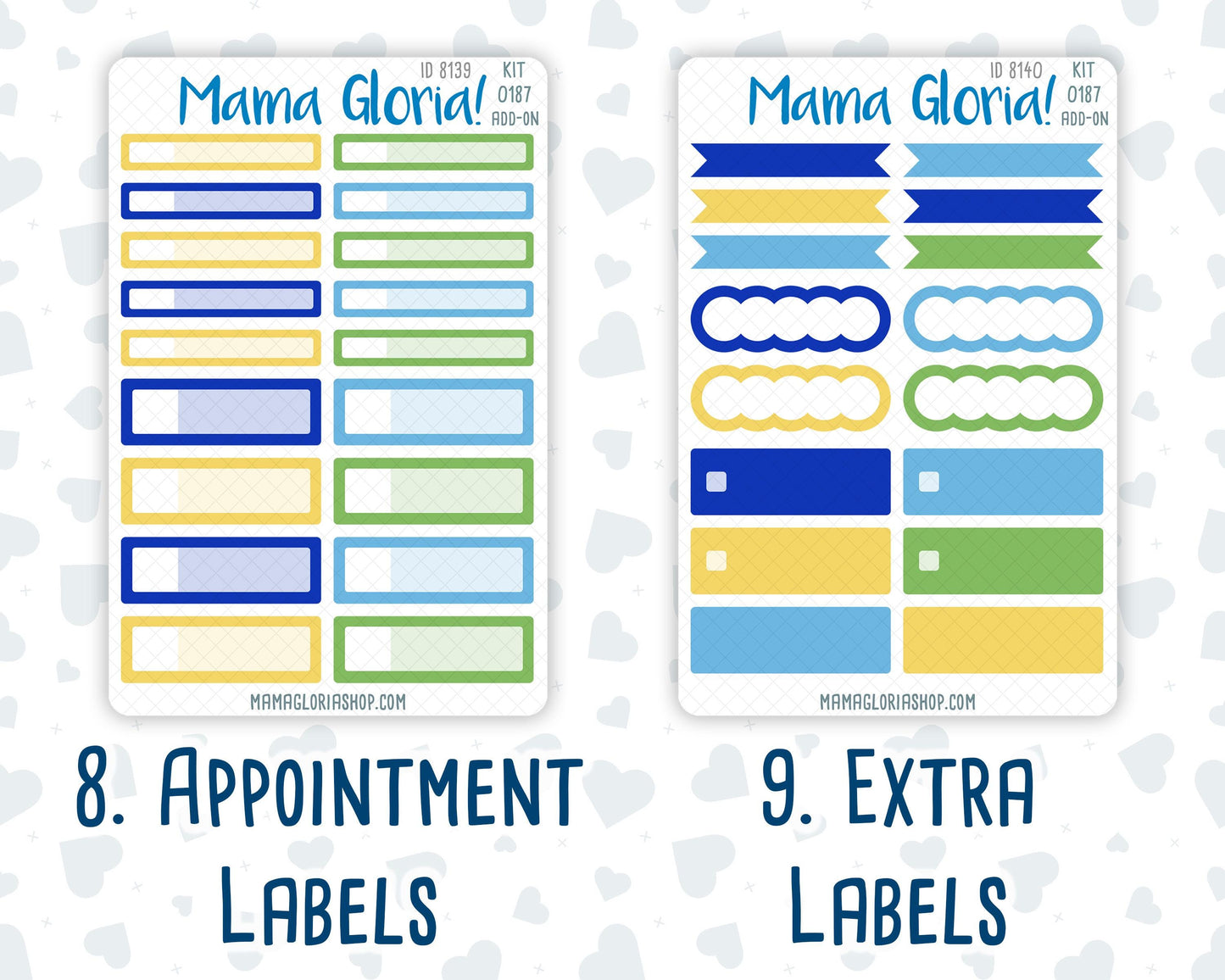 Kit 0187 Add Ons - Mosaic&Lemon- Planner Stickers - Kit 2024