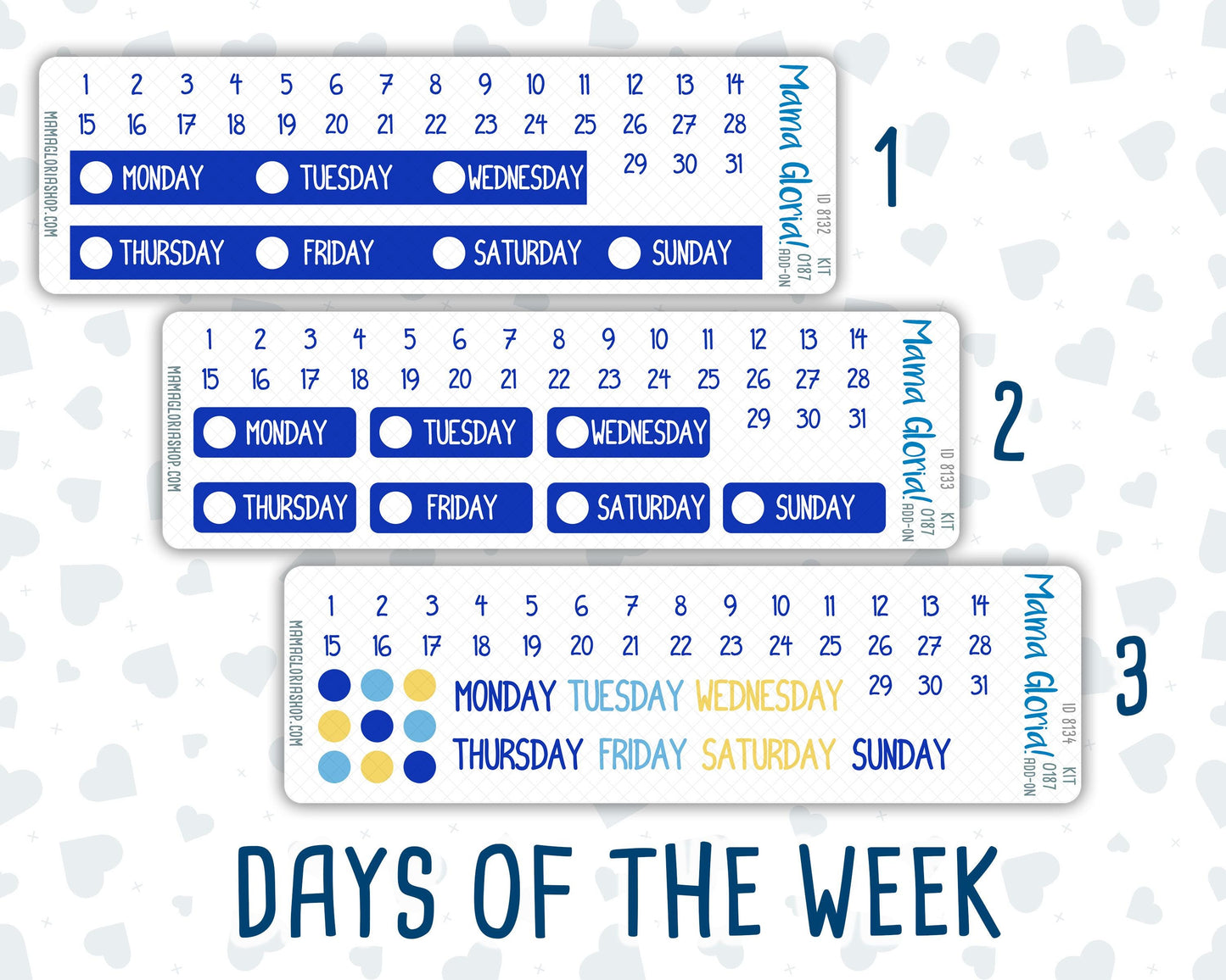 Kit 0187 Add Ons - Mosaic&Lemon- Planner Stickers - Kit 2024