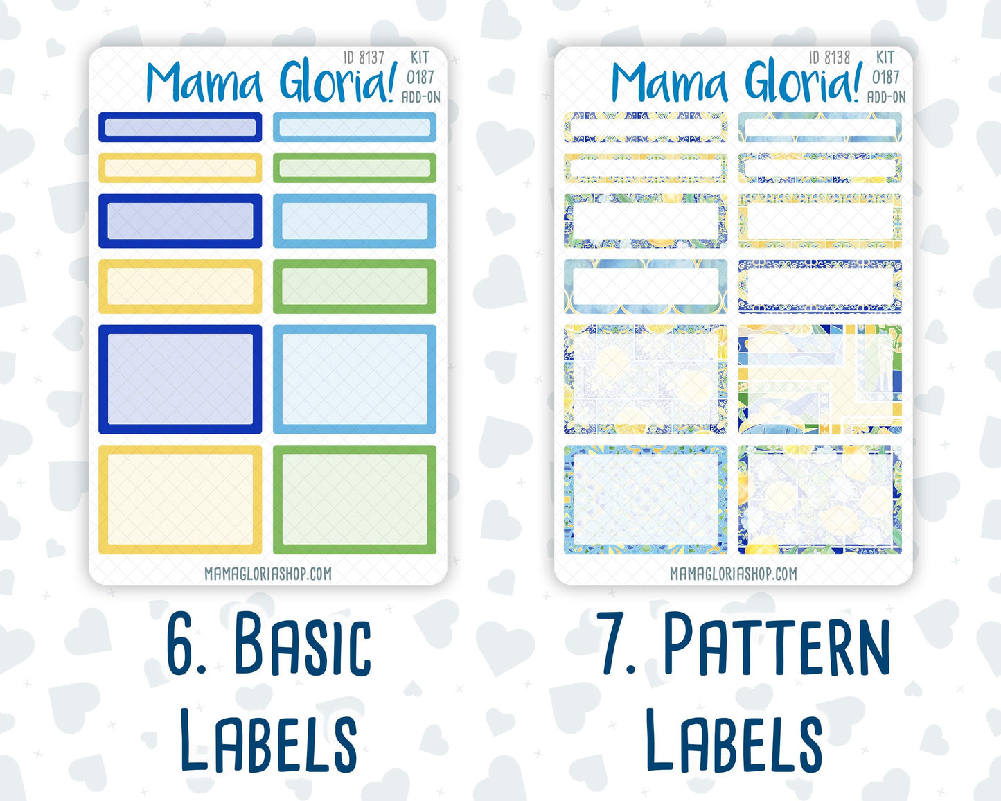 Kit 0187 Add Ons - Mosaic&Lemon- Planner Stickers - Kit 2024