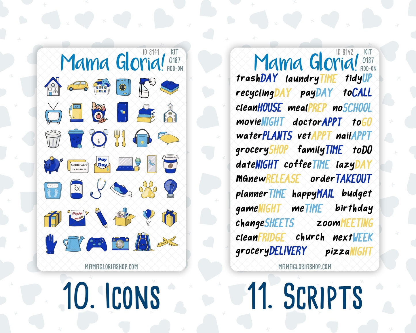 Kit 0187 Add Ons - Mosaic&Lemon- Planner Stickers - Kit 2024