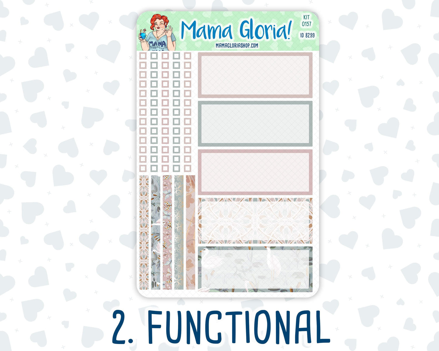 Kit 0157 - 7x9 Daily Duo - Swan Lake - Planner