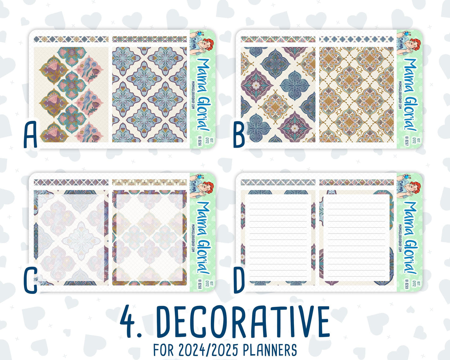 Kit 0172 - 7x9 Daily Duo - Mosaic - Planner