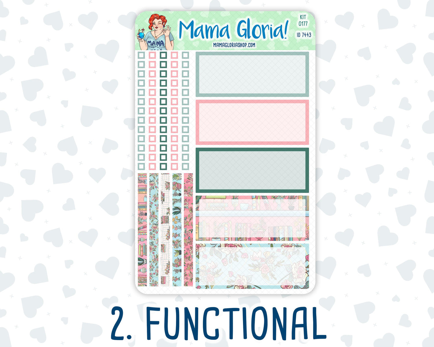 Kit 0177 - 7x9 Daily Duo - Books&Roses - Planner