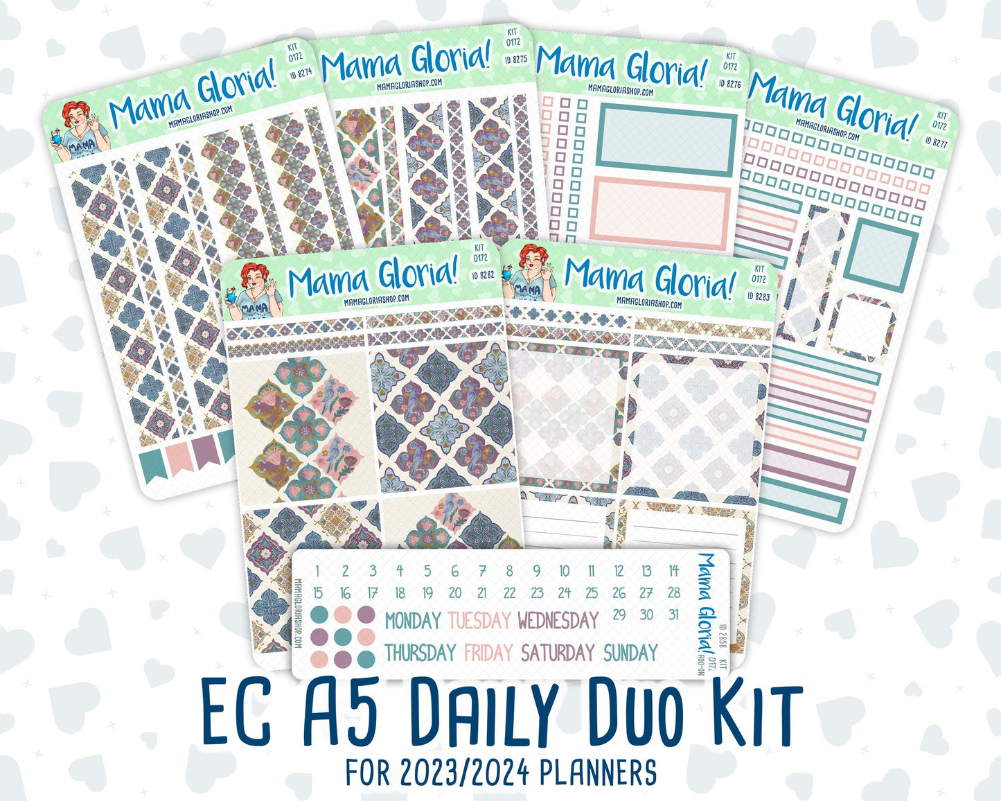 Kit 0172 - A5 Daily Duo - Mosaic - Planner