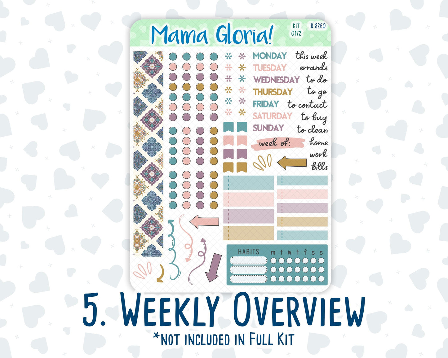 Kit 0172 - A5 Daily Duo - Mosaic - Planner