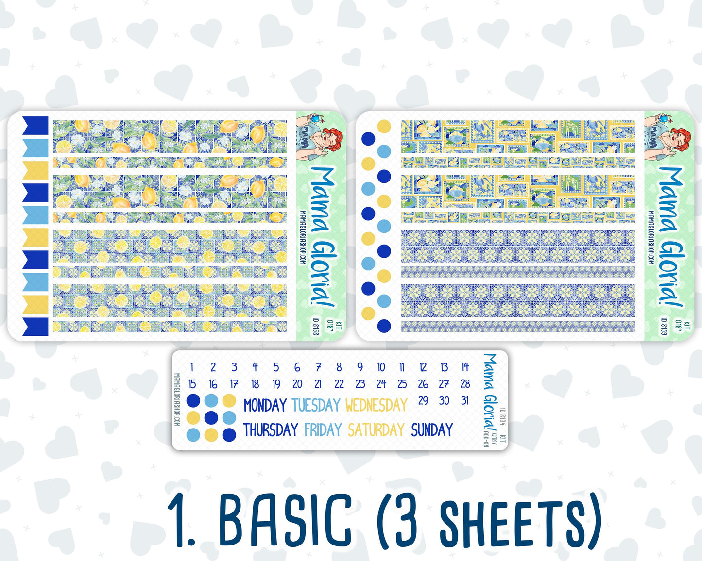 Kit 0187 - A5 Daily Duo - Lemon&Mosaic - Planner