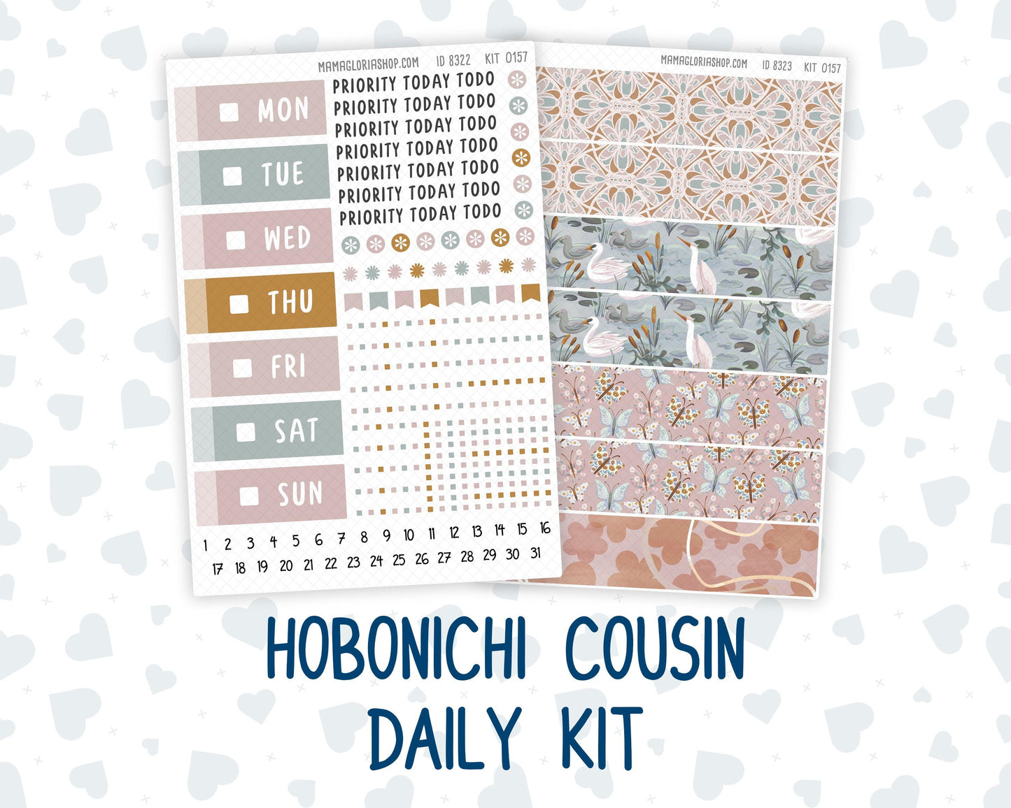 Kit 0157 Hobonichi Cousin – Daily Kit - Swan Lake