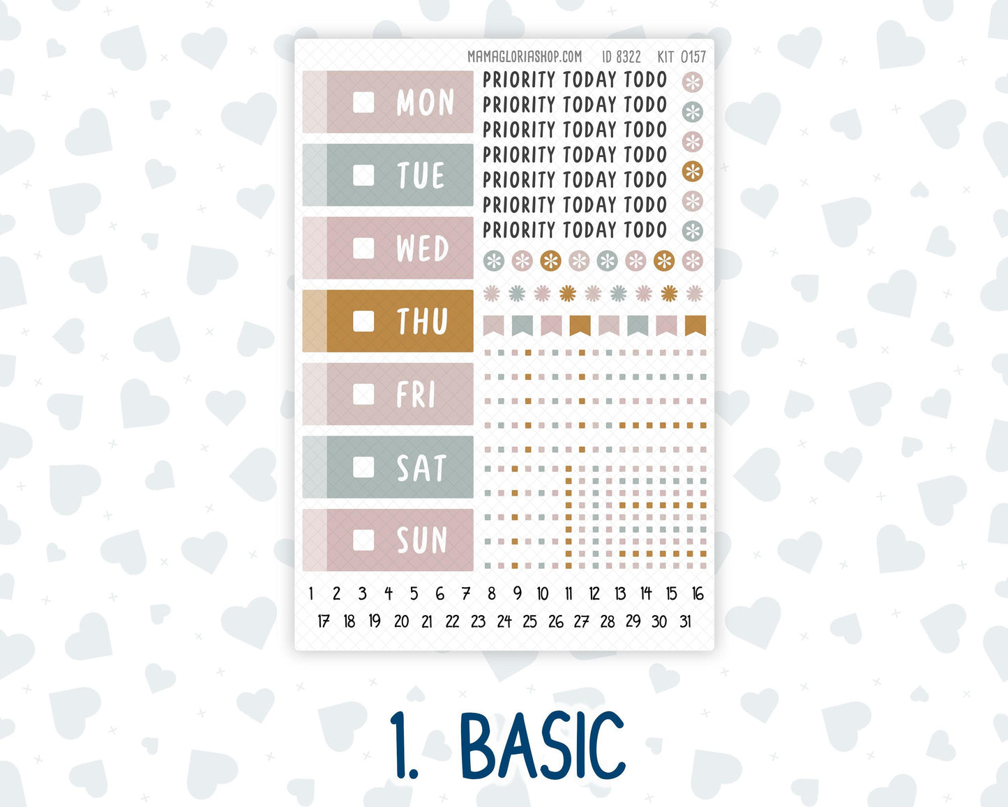 Kit 0157 Hobonichi Cousin – Daily Kit - Swan Lake