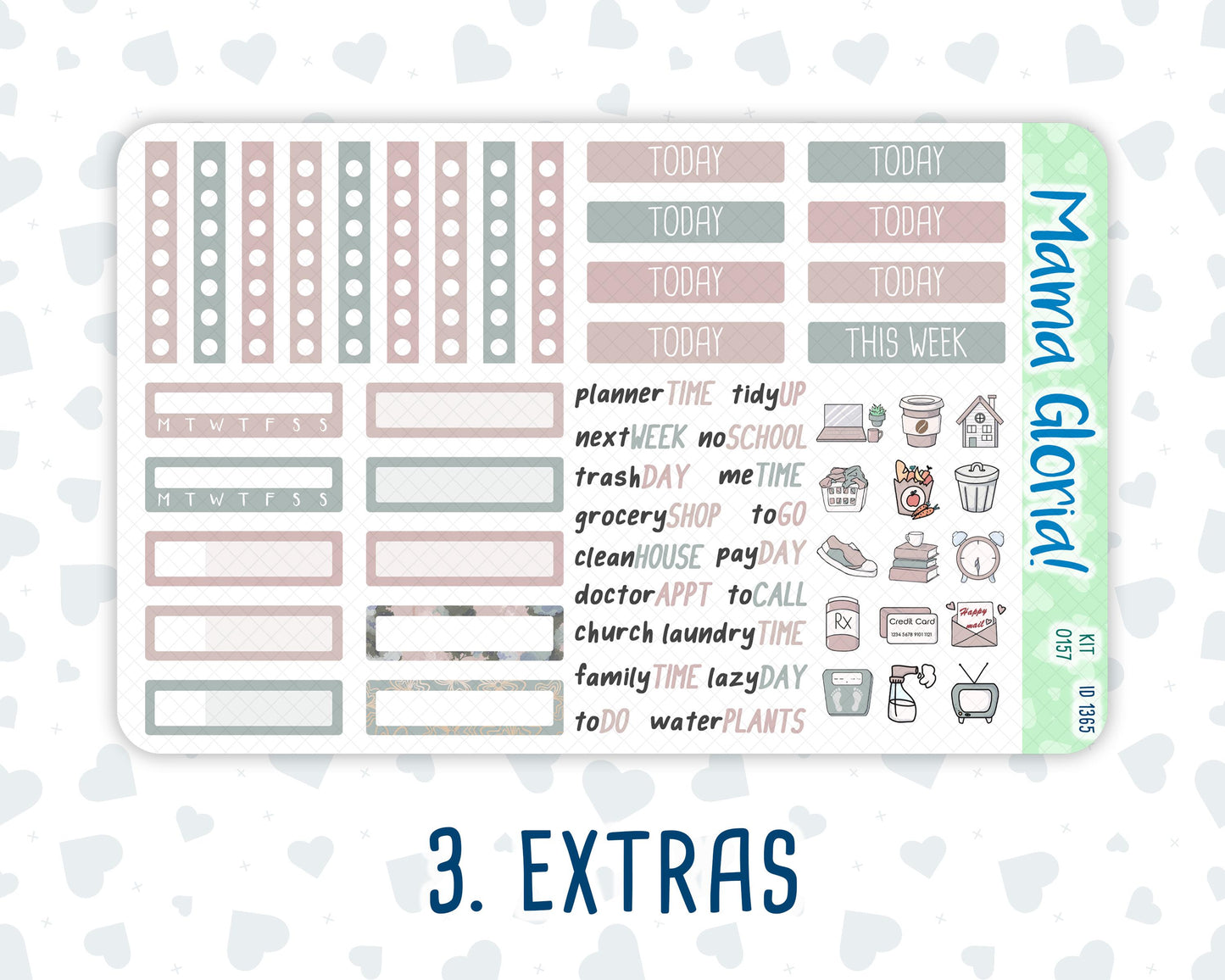 Kit 0157 - 7x9 - Swan Lake - Weekly Kit For EC Horizontal Planners