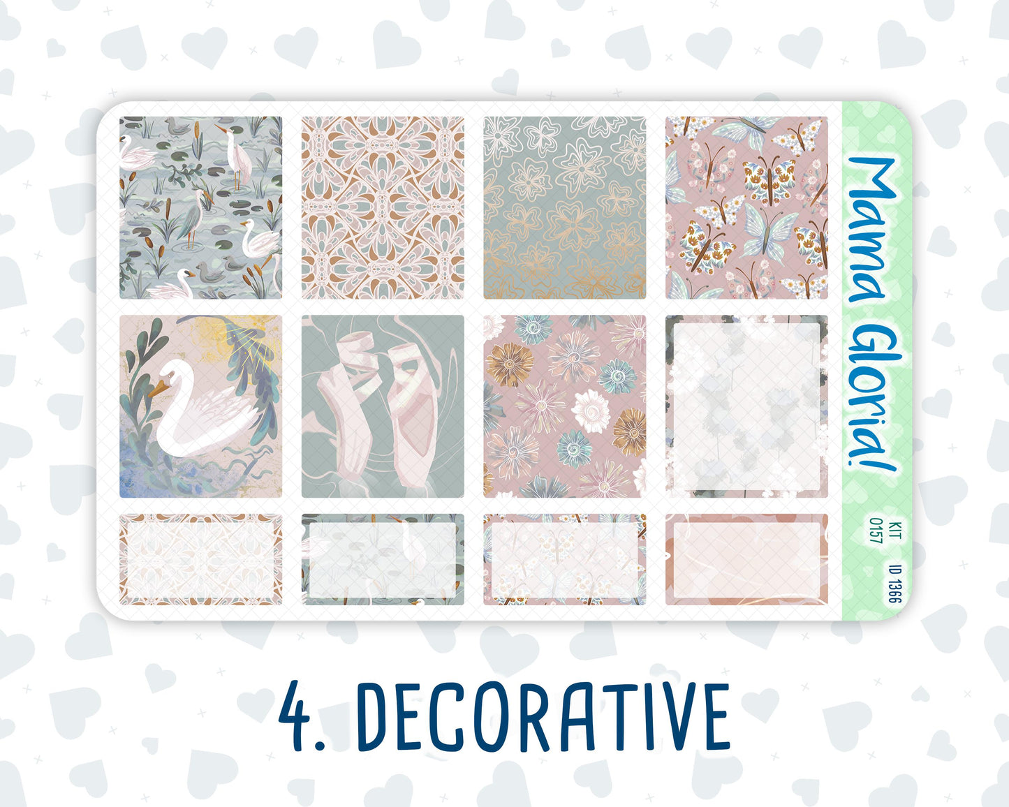 Kit 0157 - 7x9 - Swan Lake - Weekly Kit For EC Horizontal Planners