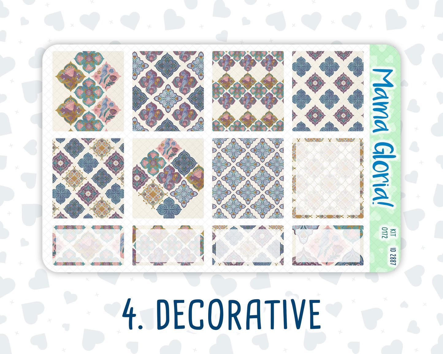 Kit 0172 - 7x9 - Mosaic - Weekly Kit For EC Horizontal Planners