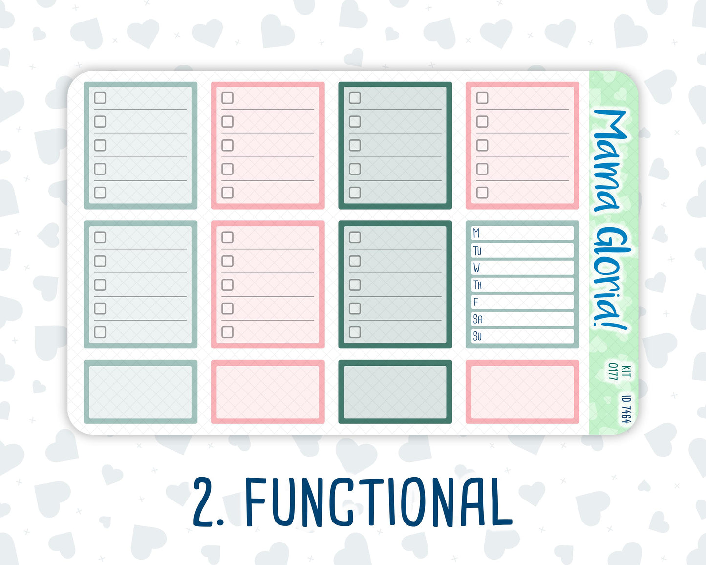 Kit 0177 - 7x9 - Books&Roses - Weekly Kit For EC Horizontal Planners