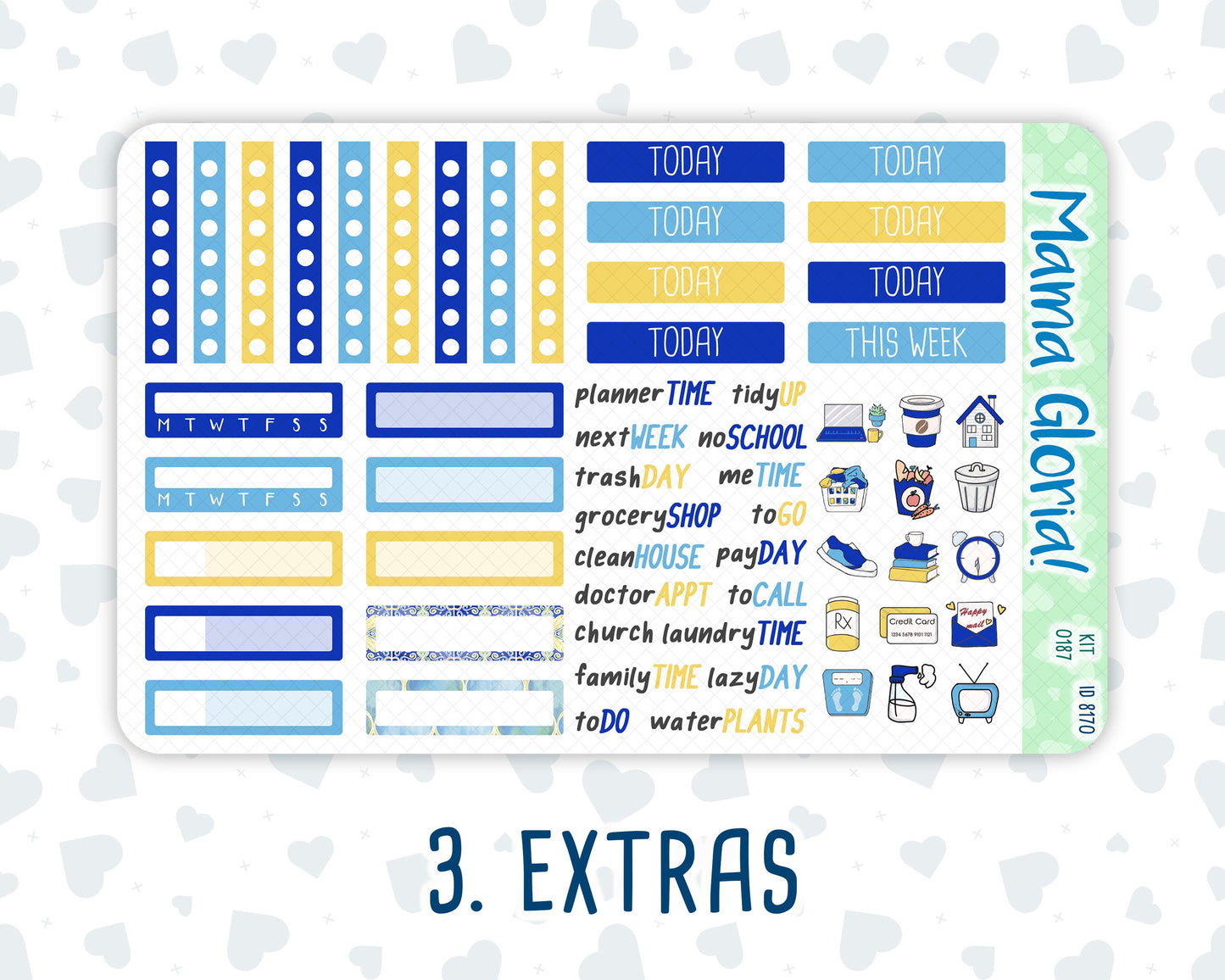 Kit 0187 - 7x9 - Lemon&Mosaic - Weekly Kit For EC Horizontal Planners