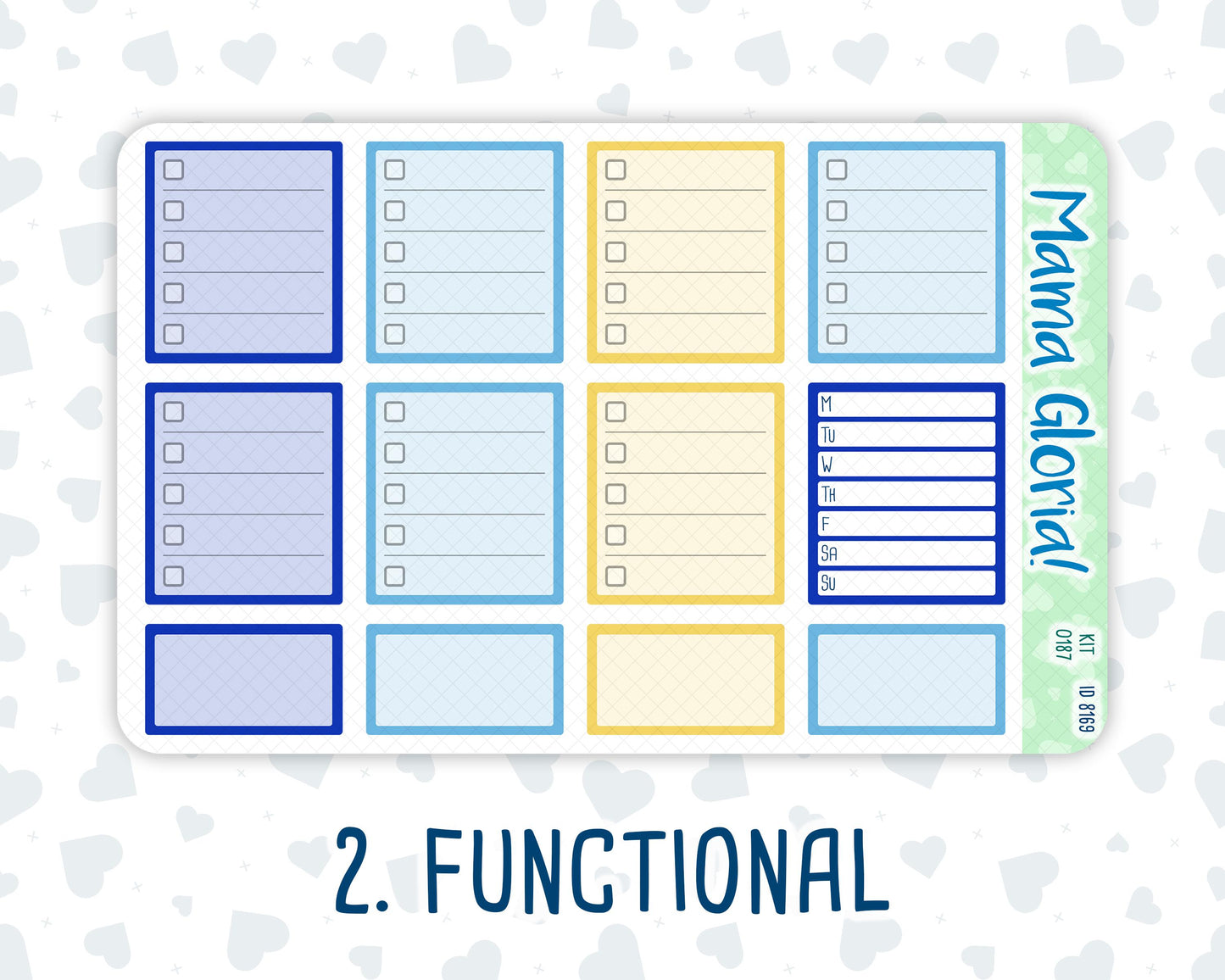 Kit 0187 - 7x9 - Lemon&Mosaic - Weekly Kit For EC Horizontal Planners