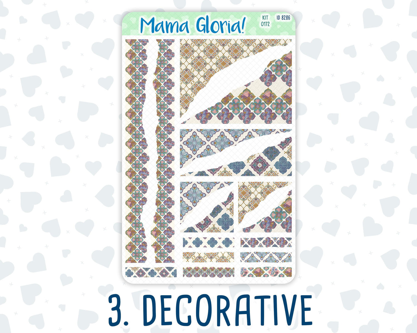 Kit 0172 - Mosaic - Journaling Kit - For Planner - Notebook - Journal