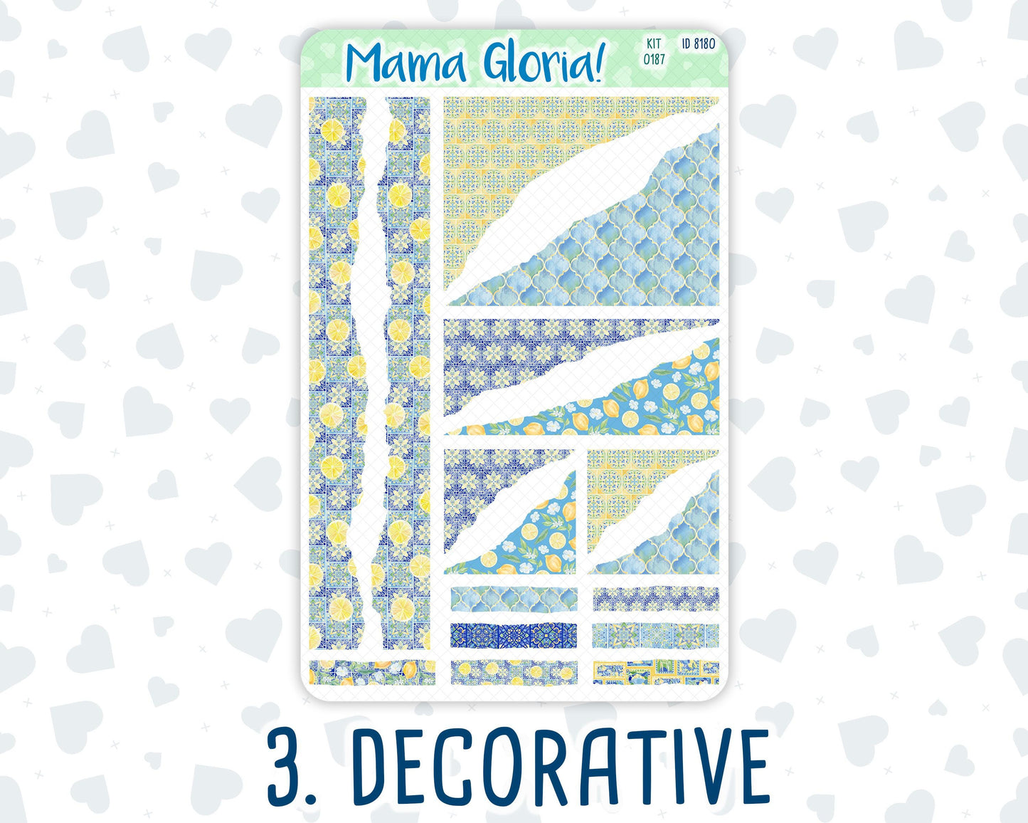 Kit 0187 - Mosaic&Lemon - Journaling Kit - For Planner - Notebook - Journal