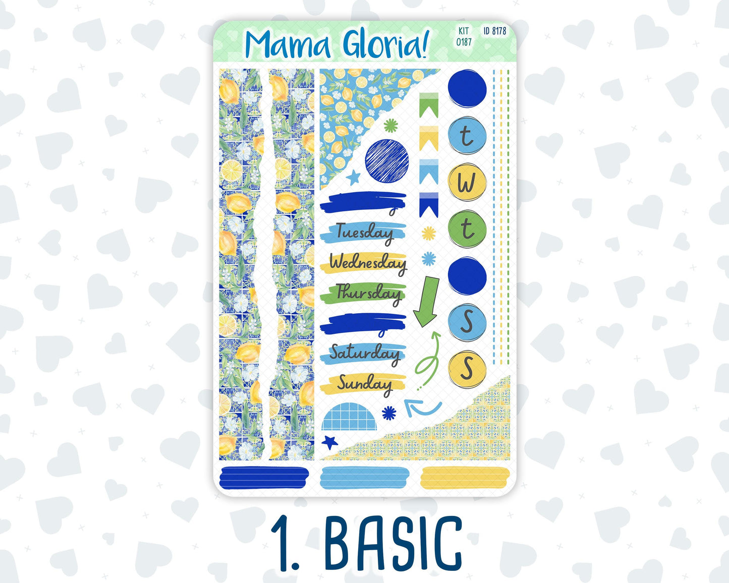 Kit 0187 - Mosaic&Lemon - Journaling Kit - For Planner - Notebook - Journal