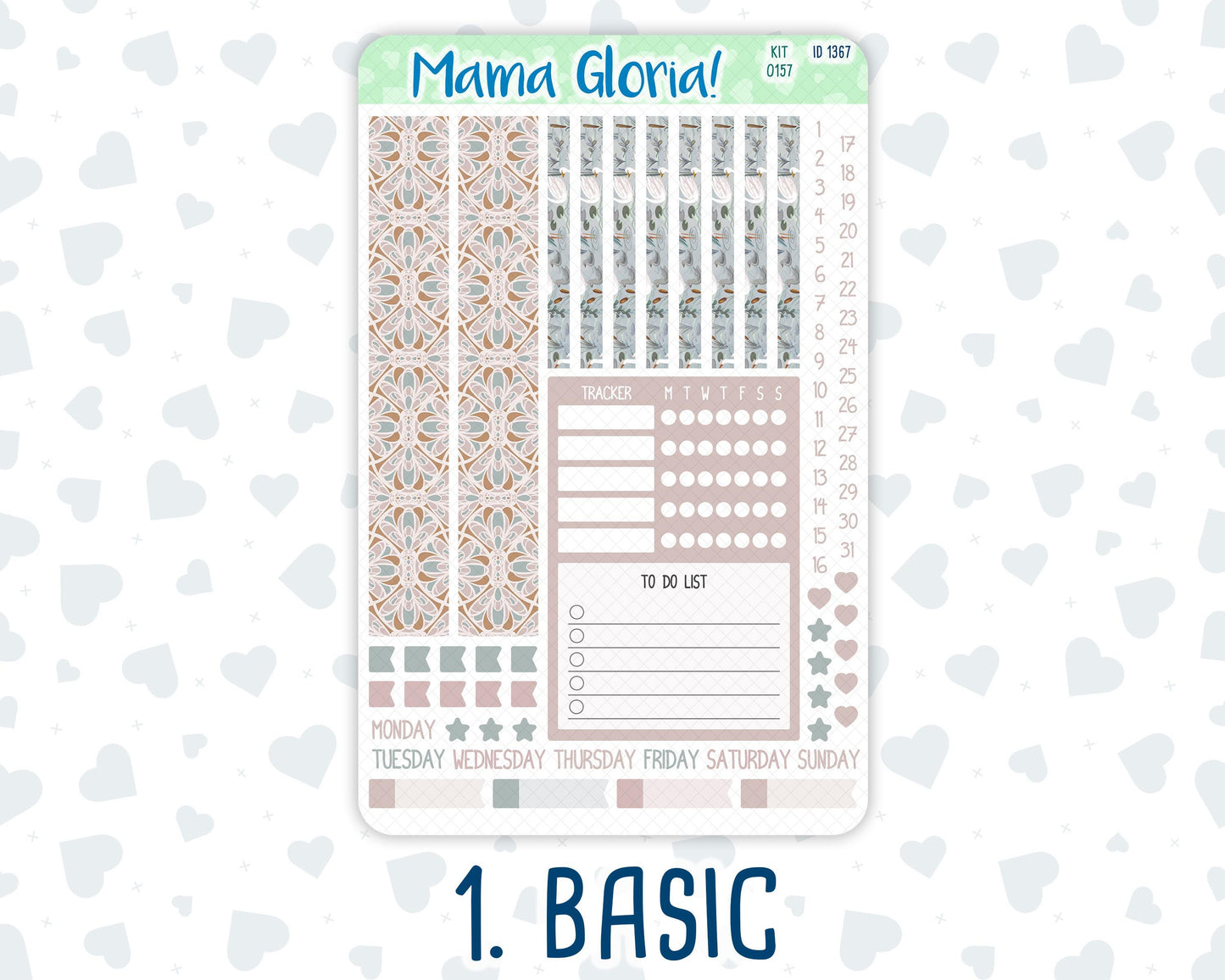 Kit 0157 - A5 Compact Vertical - Swan Lake - Weekly
