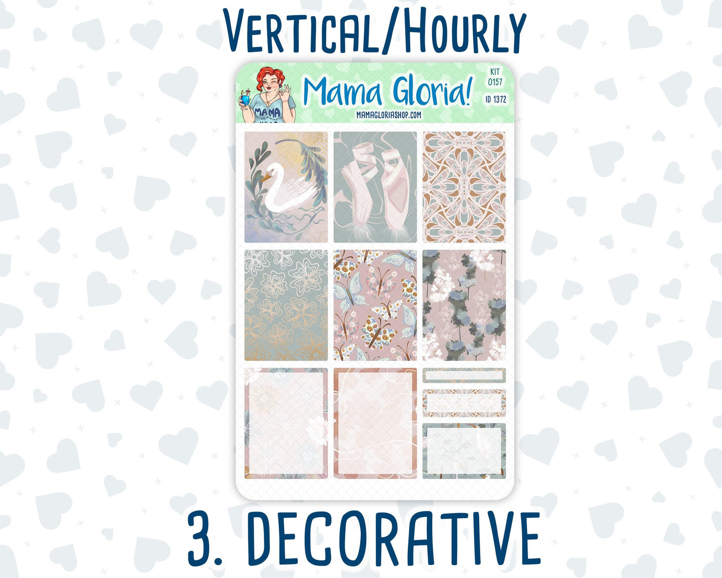 Kit 0157 - 7x9 - Swan Lake - Weekly Kit For Planners