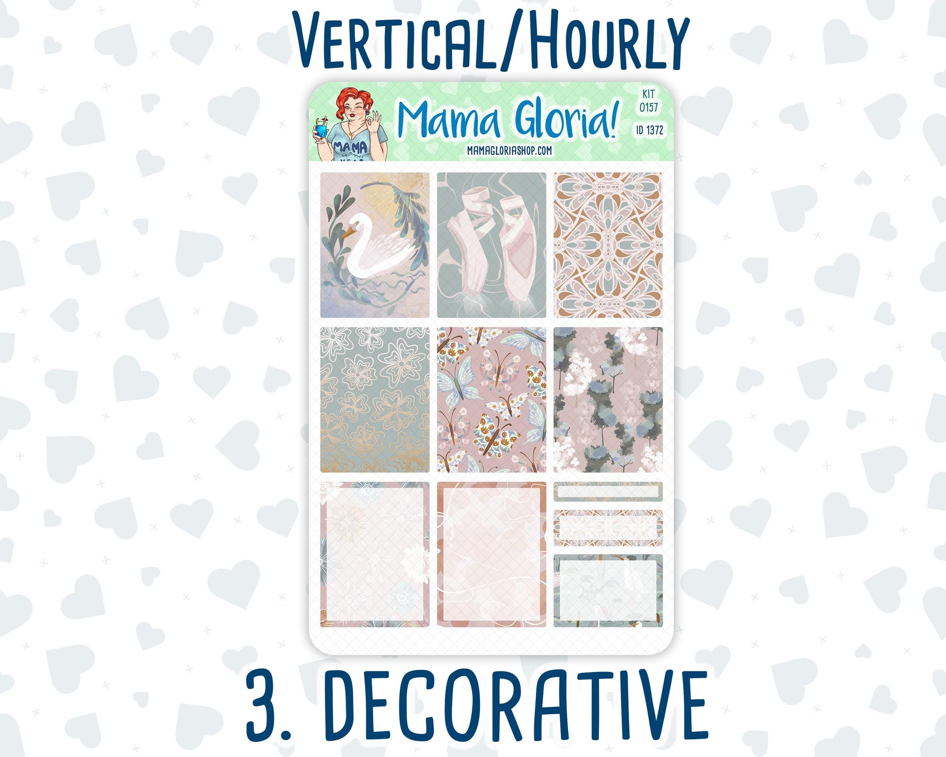 Kit 0157 - 7x9 - Swan Lake - Weekly Kit For Planners