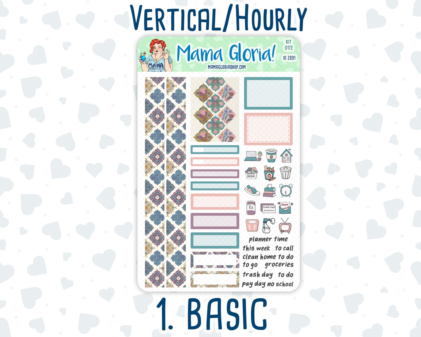 Kit 0172 - 7x9 - Mosaic - Weekly Kit For Planners