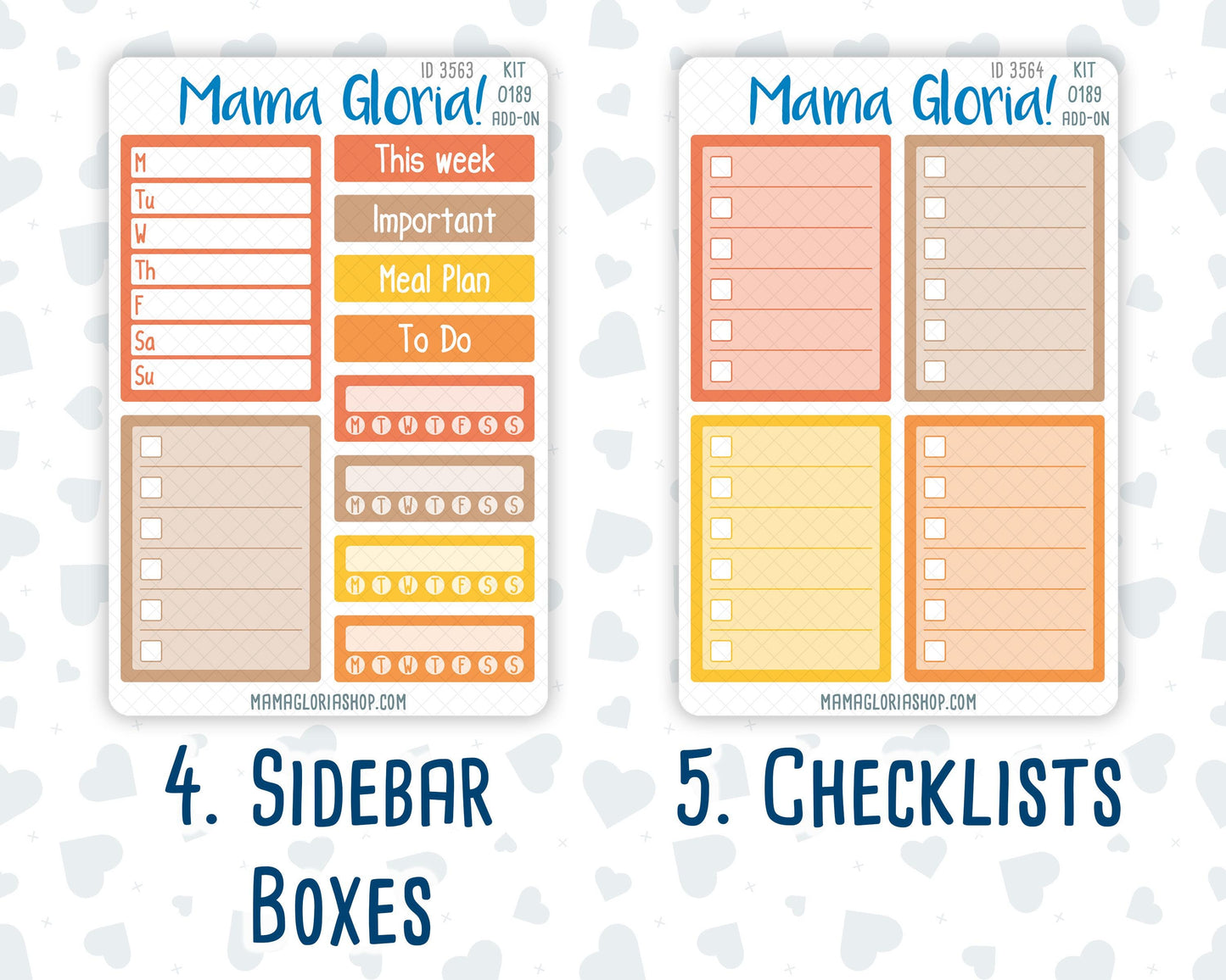 Kit 0189 Add Ons - Fall Backing - Planner Stickers - October - Kit 2024