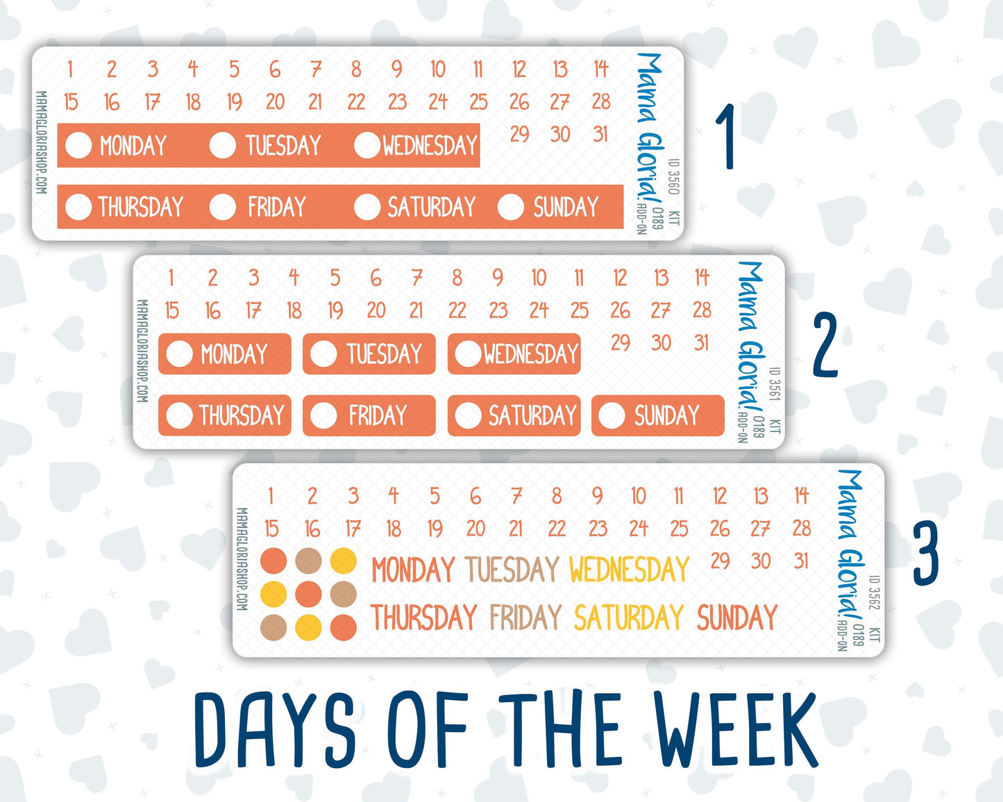 Kit 0189 Add Ons - Fall Backing - Planner Stickers - October - Kit 2024