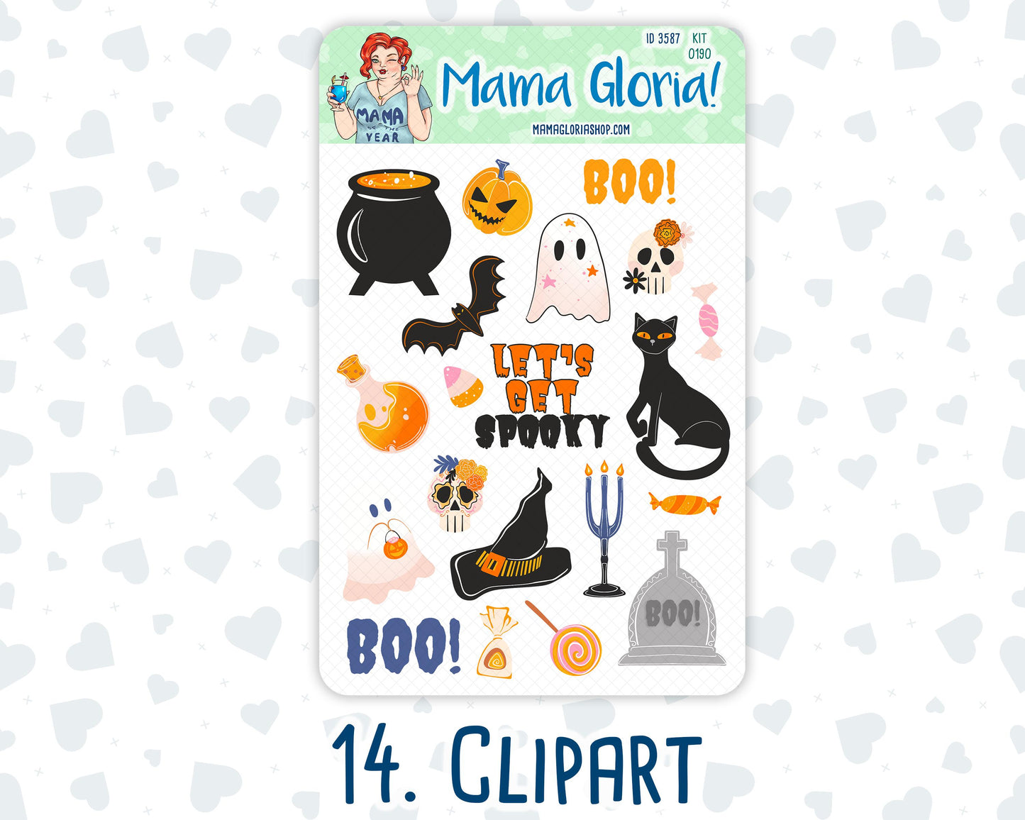 Kit 0190 Add Ons - Halloween Spooktacular - Planner Stickers - October - Kit 2024