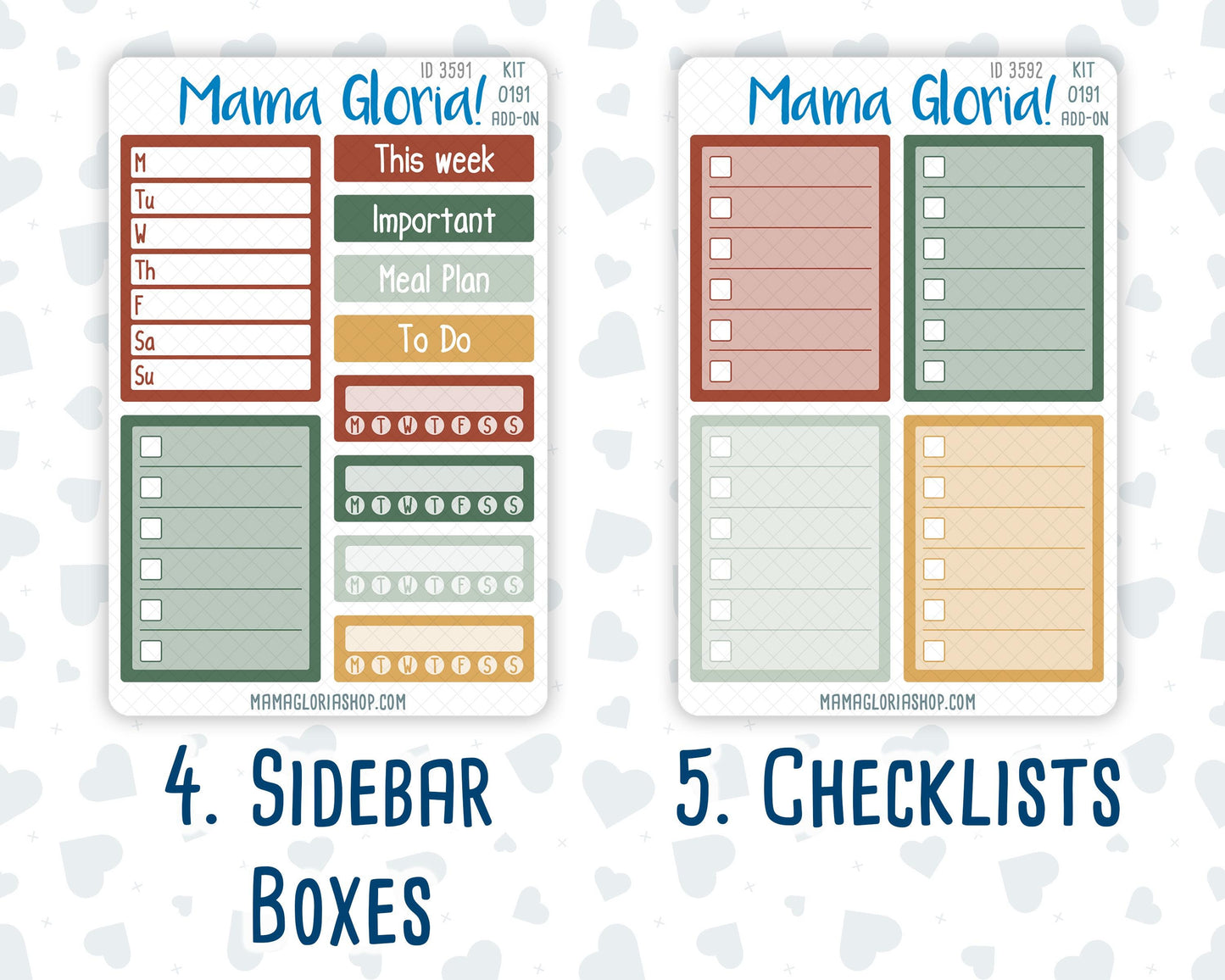 Kit 0191 Add Ons - Autumn Harvest - Planner Stickers - October - Kit 2024