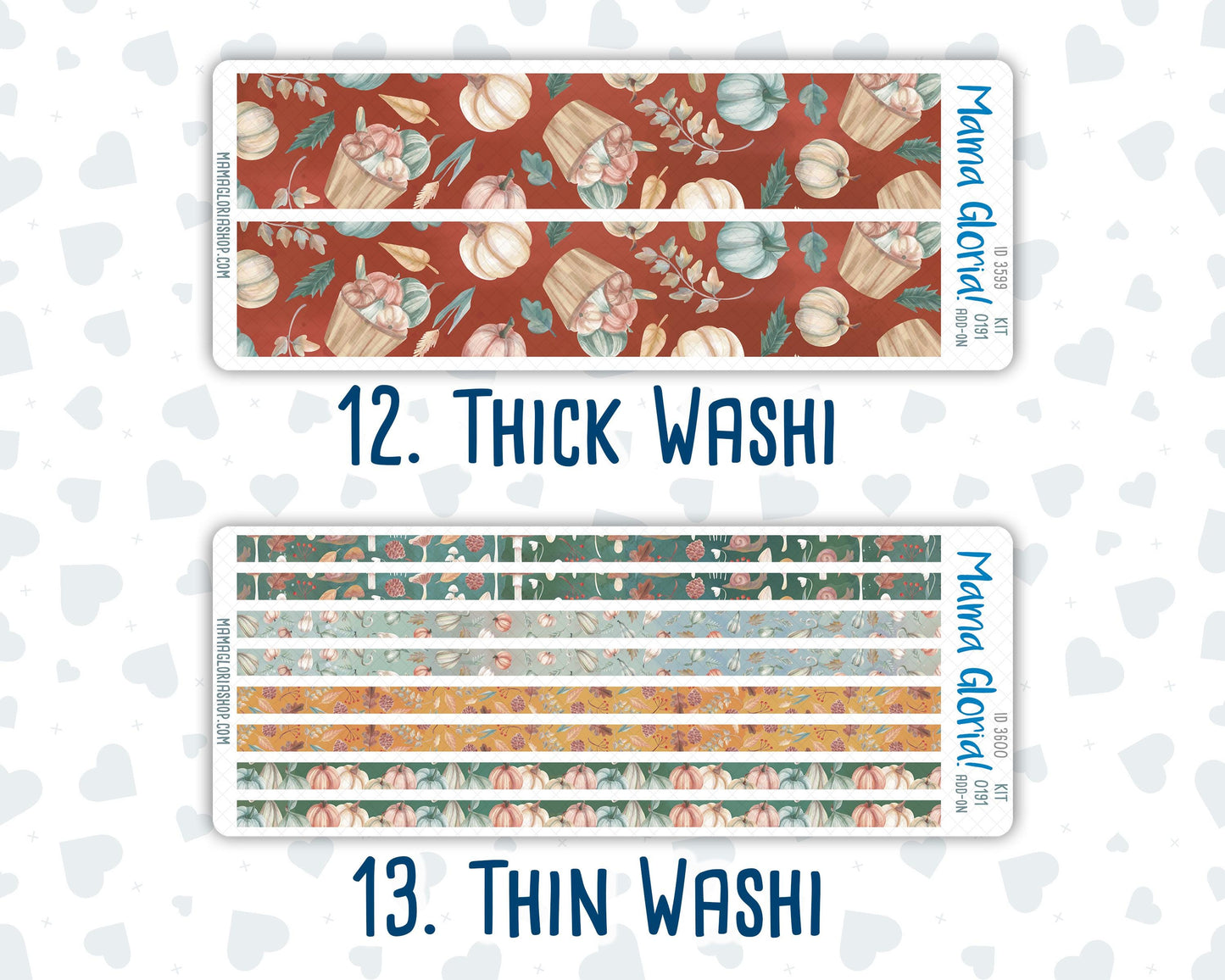 Kit 0191 Add Ons - Autumn Harvest - Planner Stickers - October - Kit 2024