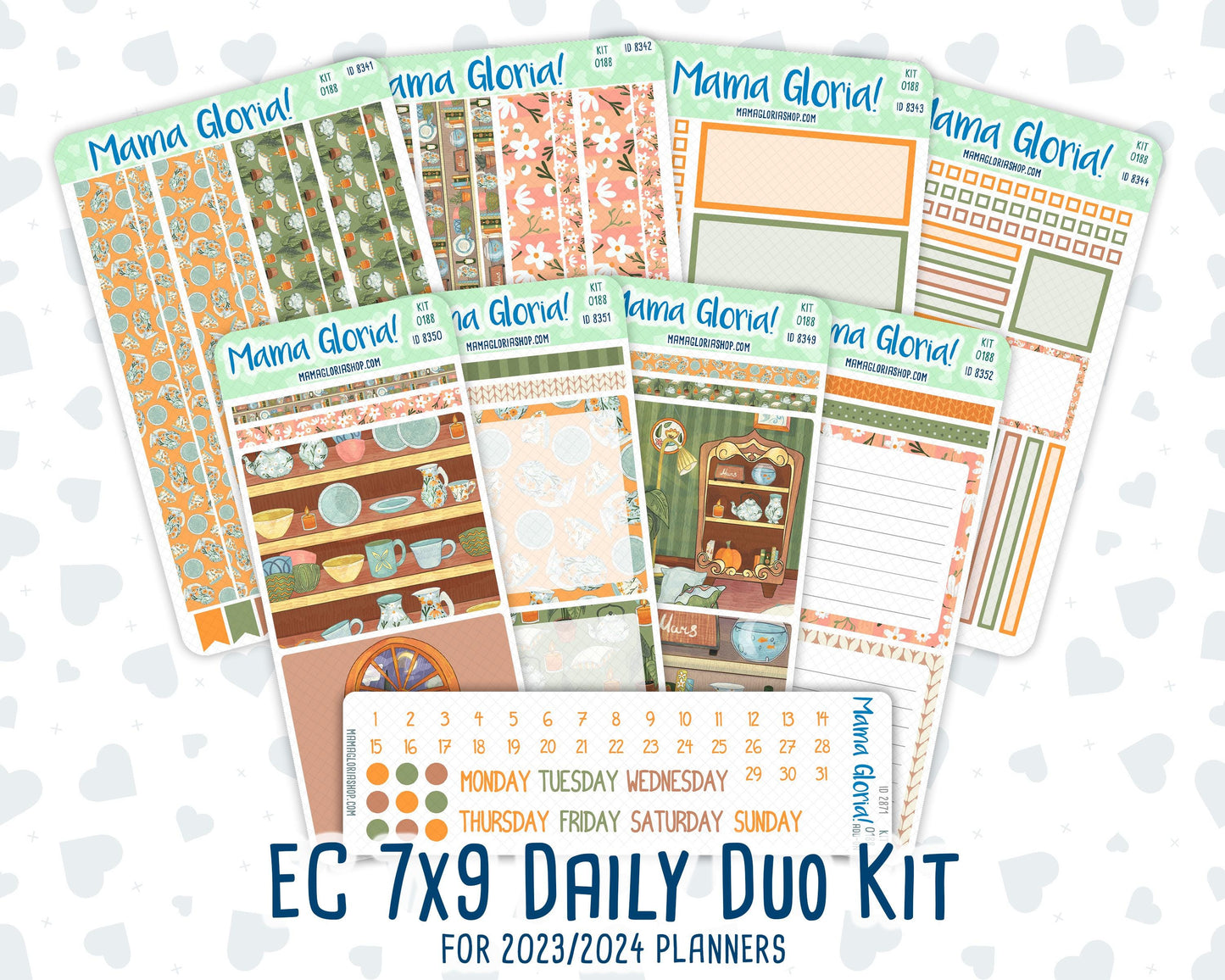 Kit 0188 - 7x9 Daily Duo - Cozy Nights - October - Planner