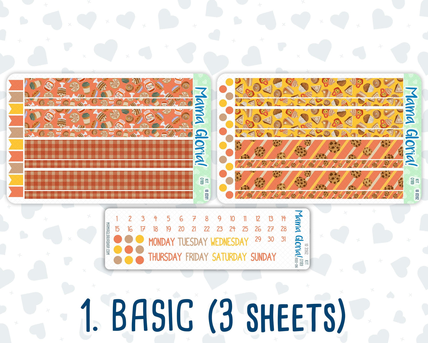Kit 0189 - 7x9 Daily Duo - Fall Backing- October - Planner