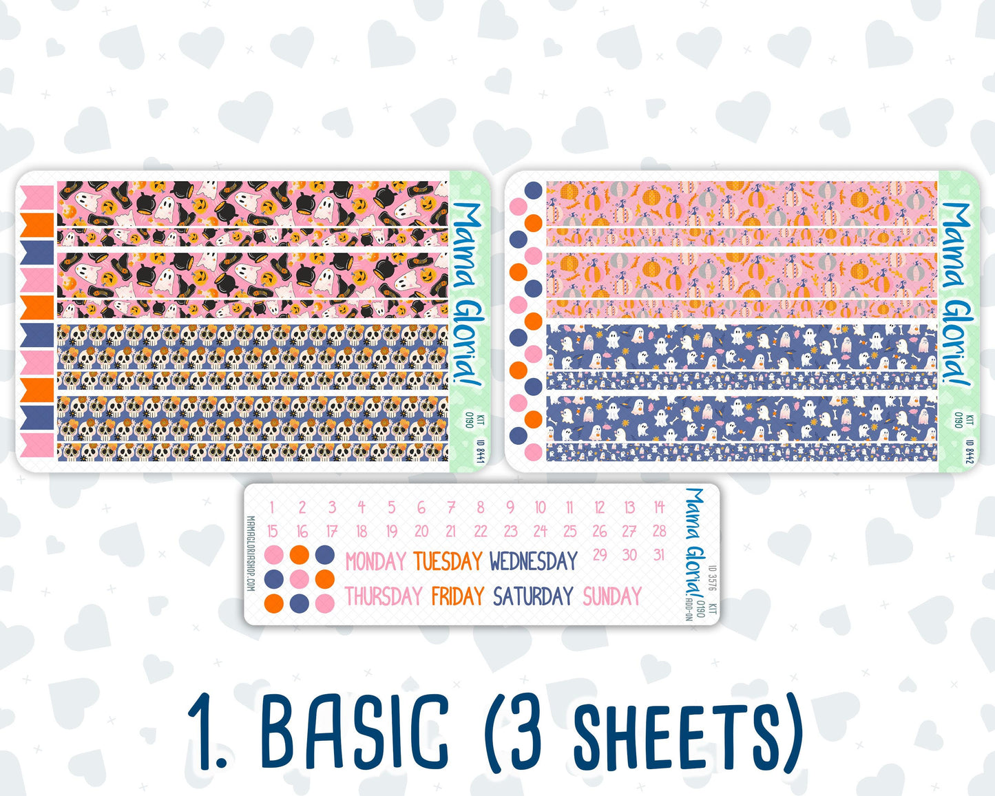 Kit 0190 - 7x9 Daily Duo - Halloween Spooktacular - October - Planner
